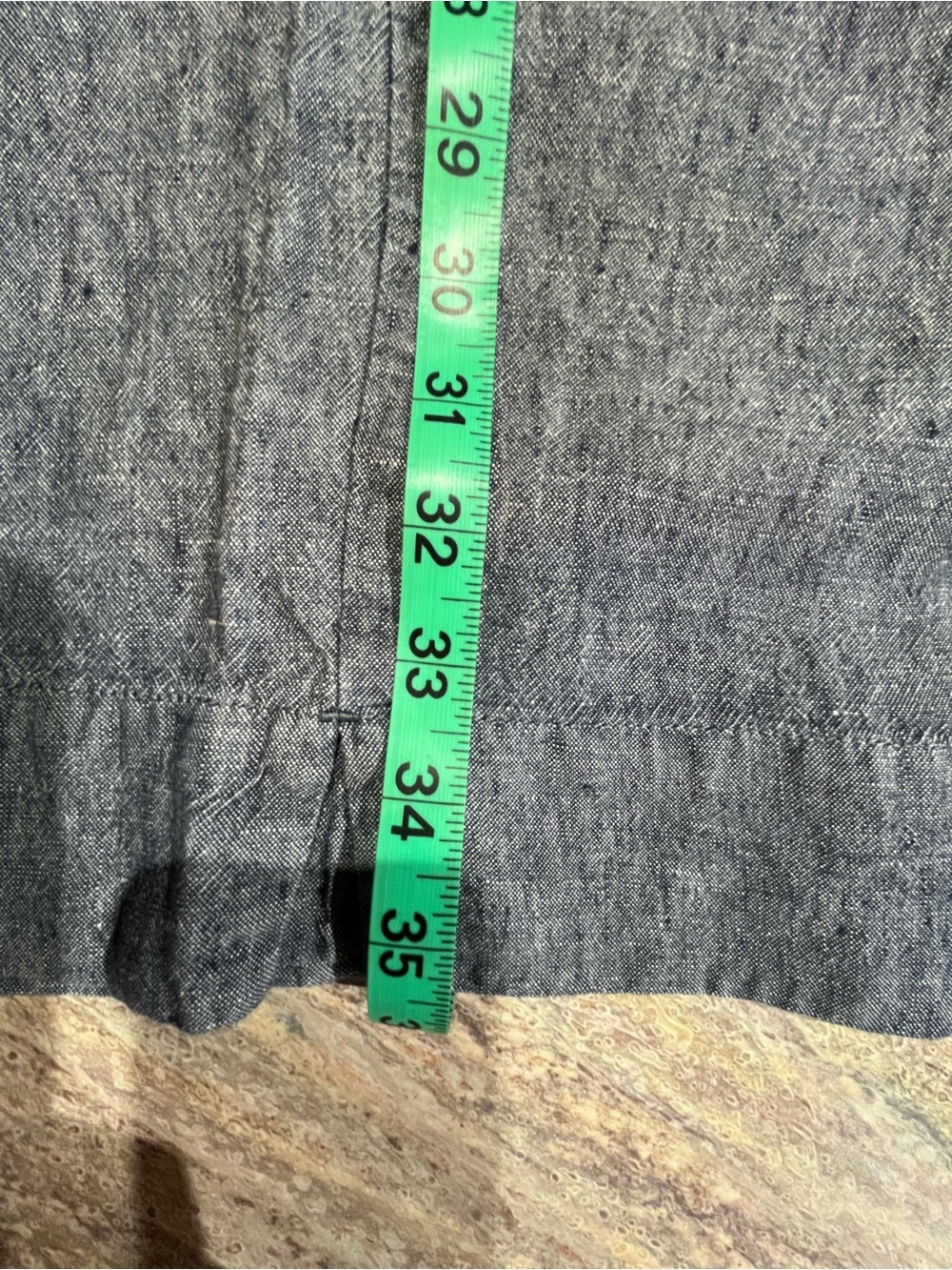J. Jill XL Navy Blue Pure Linen Cropped Pants EUC - Picture 7 of 10